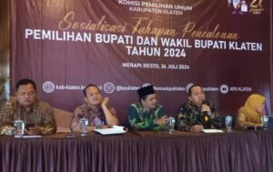 Pencoklitan Selesai, KPU Klaten Sosialisasi Tahapan Pencalonan Pilkada 2024