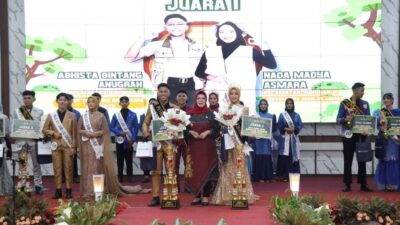 Abista Bintang dan Nada Madya Asmara terpilih sebagai Juara 1 Duta GenRe Sukoharjo.