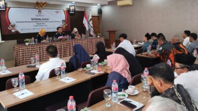 SOSIALISASI - KPU Boyolali menggelar Sosialisasi Tahapan Pilkada kepada Ormas.