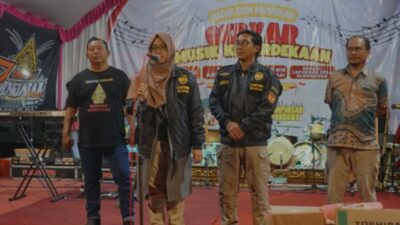 Sosialisasi Gempur Rokok Ilegal Sragen di Tiga Tempat Dihibur Musik Rock dan Musik Tradisional Campursari