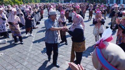 Bupati Boyolali saat menghadiri HUT Himpaudi