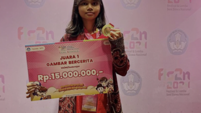 siswi yang bernama Mikaela Allyna Sukma Saputro (Allyn) berhasil menempati posisi juara pertama untuk jenjang