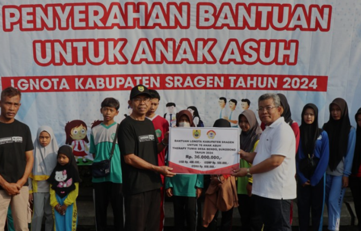 LGNOTA Kabupaten Sragen menyalurkan bantuan pendidikan kepada76 siswa-siswi asal Desa Bendo