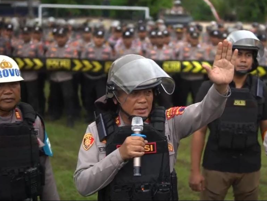 Polres Sragen selenggarakan latihan