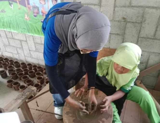 Gerabah Putaran Miring di Desa Melikan