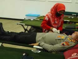 Sebagai Bentuk Kepedulian Sosial, Polres Tegal Gelar Donor Darah