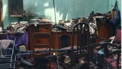 Kebakaran Rumah Kos di Ngoresan Solo