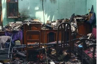 Kebakaran Rumah Kos di Ngoresan Solo