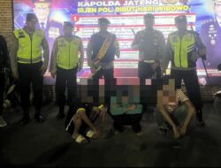 Polres Tegal Amankan Empat Terduga Gangster dan Sajam di Wilayah Pagedangan dalam Patroli Skala Besar