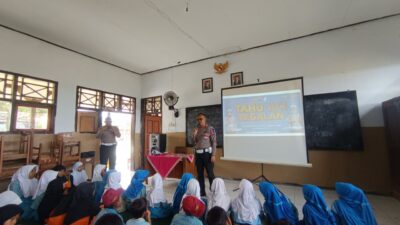 Satlantas Polres Tegal Gelar Program Tahu Aci Tegalan di SDN Sidapurna 02