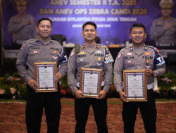 Tiga Personel Satlantas Polres Tegal Terima Penghargaan dari Direktorat Lalu Lintas Polda Jawa Tengah