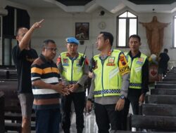 Siap Amankan Misa Natal, Kapolres Tegal Pimpin Pengecekan dan Sterilisasi Gereja Santo Yosef Mejasem