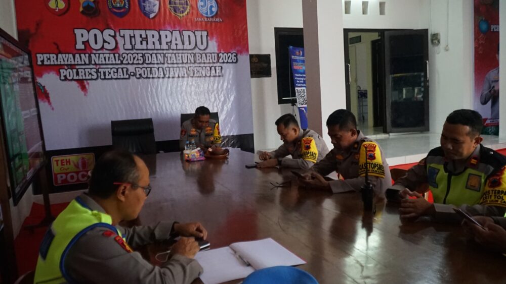Kapolres Tegal Bersama PJU Cek Pos Terpadu