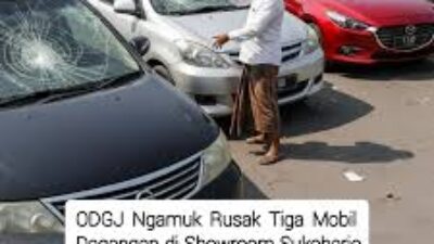 Pria Diduga ODGJ Ngamuk di Showroom Sukoharjo, Tiga Mobil Rusak