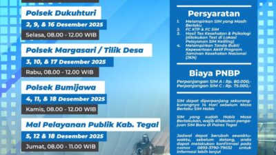 Satlantas Polres Tegal Umumkan Jadwal SIM